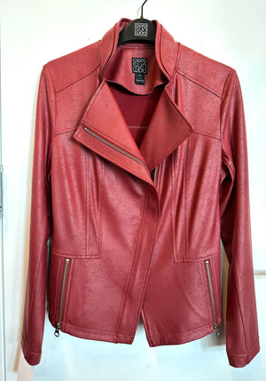 Liquid Leather™ Signature Jacket - Ruby - Clara SunWoo