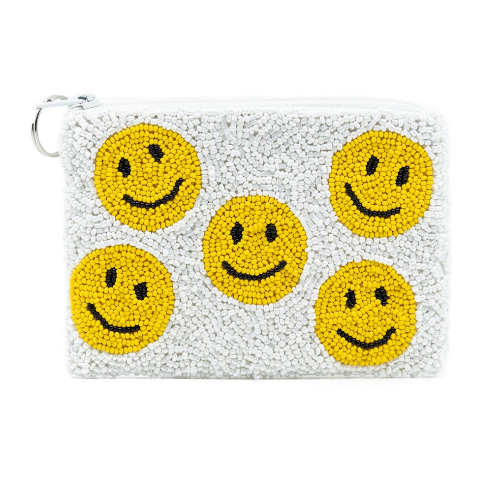 Smileys: White Coin Purse