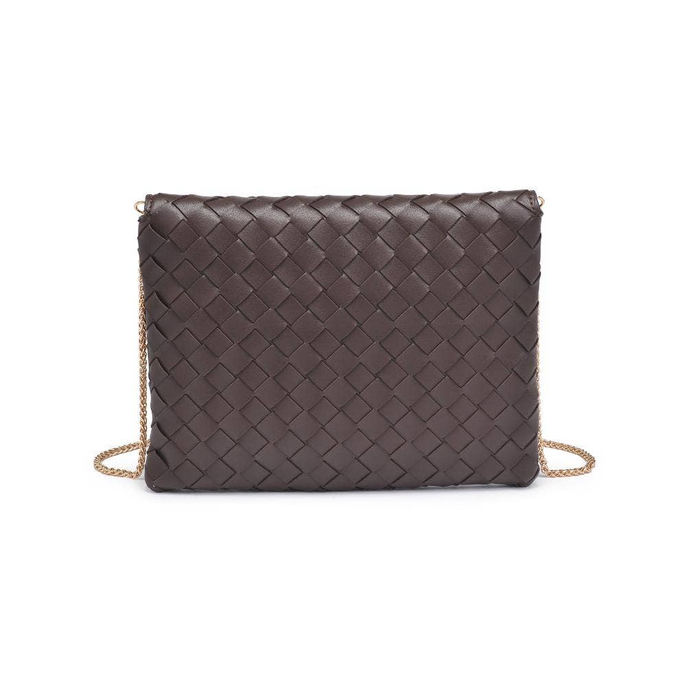 Ivy Woven Clutch: Espresso