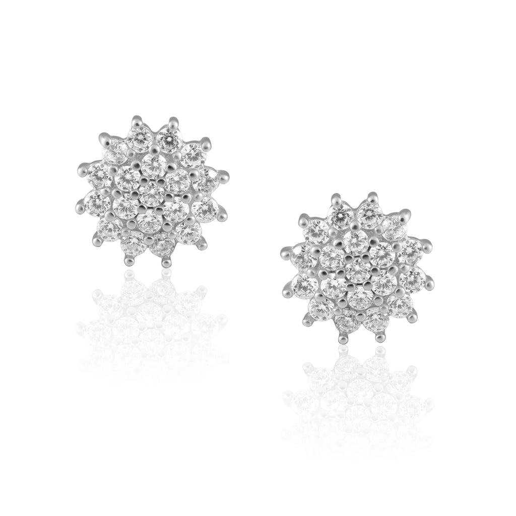 Flora Studs: Silver