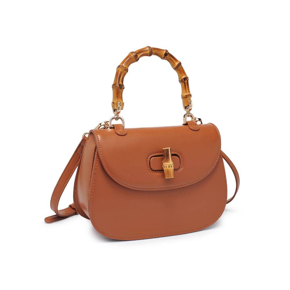 Allison - Bamboo Top Handle Crossbody: Black