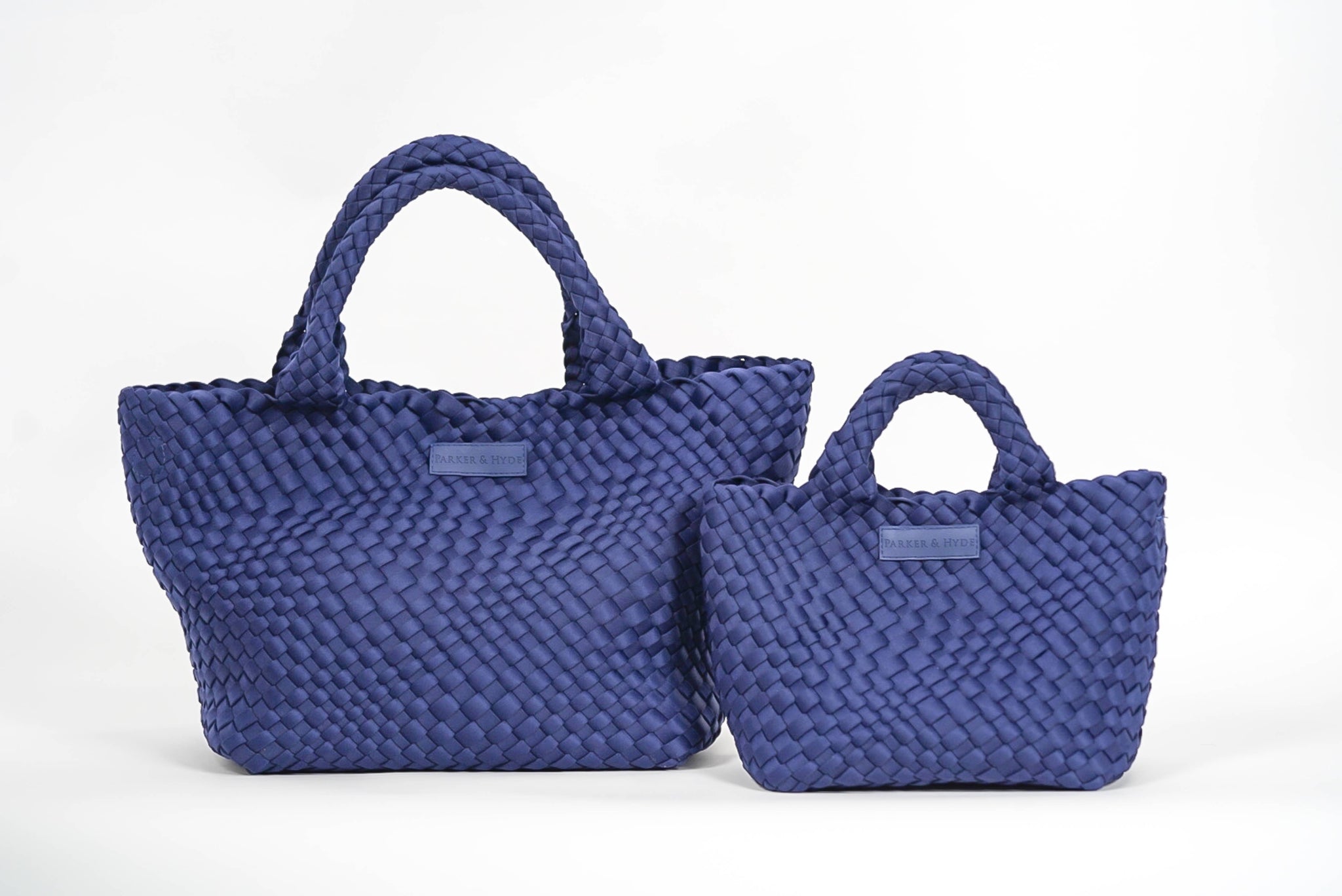 Navy Woven Tote