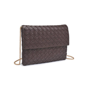 Ivy Woven Clutch: Espresso