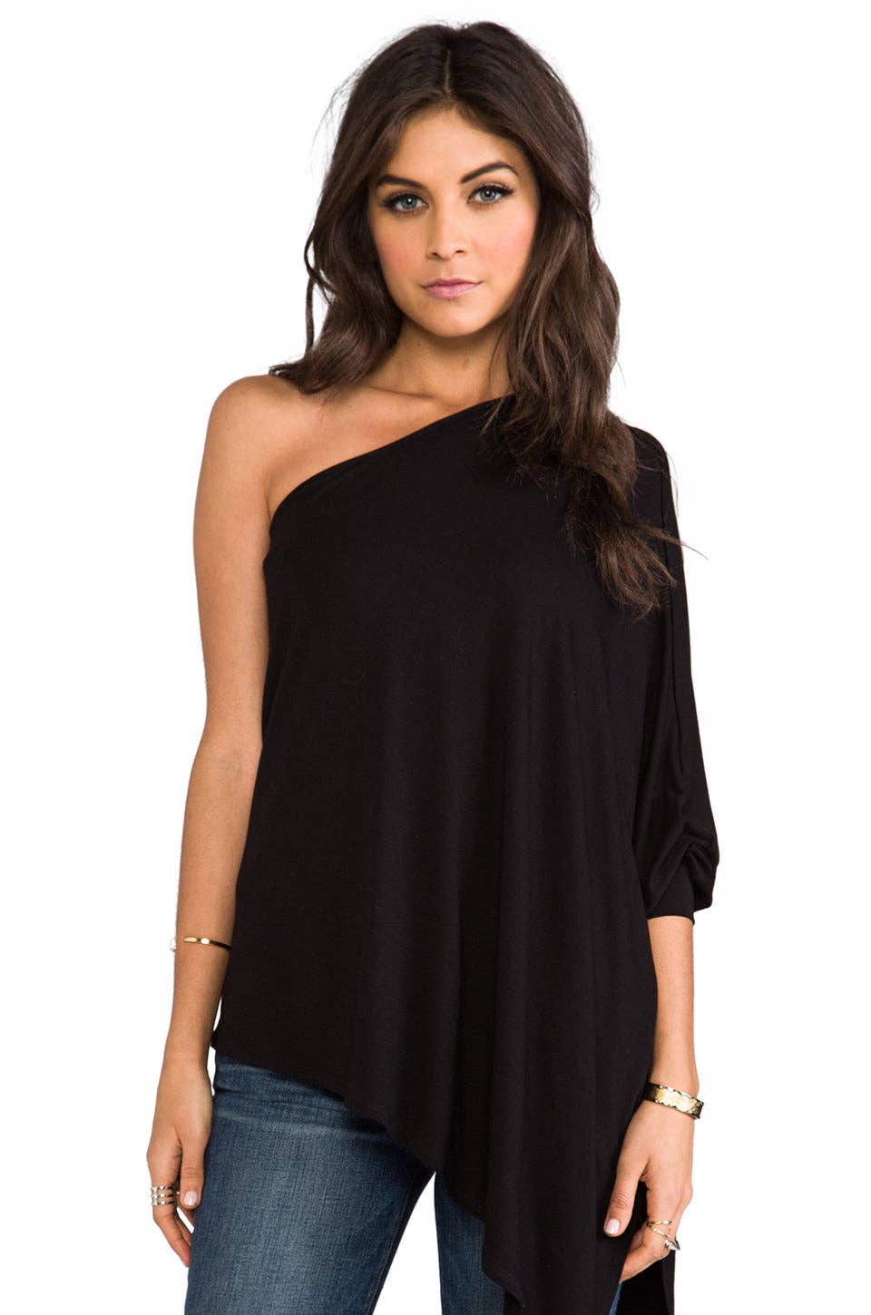 PONCHO TOP (BLACK)- VaVa