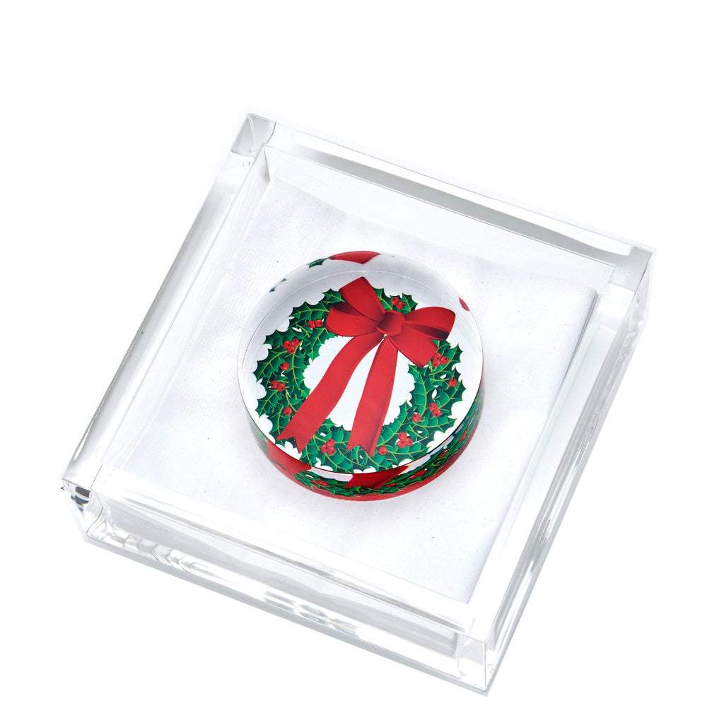 COCKTAIL NAPKIN HOLDER - WREATH: COCKTAIL NAPKIN HOLDER - WREATH