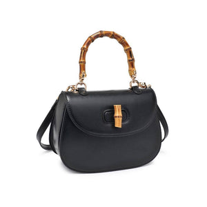 Allison - Bamboo Top Handle Crossbody: Black