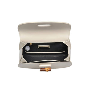 Allison - Bamboo Top Handle Crossbody: Black
