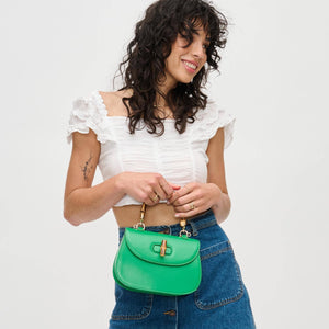 Allison - Bamboo Top Handle Crossbody: Black