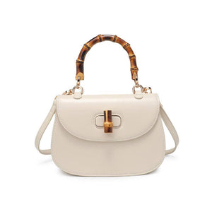 Allison - Bamboo Top Handle Crossbody: Black