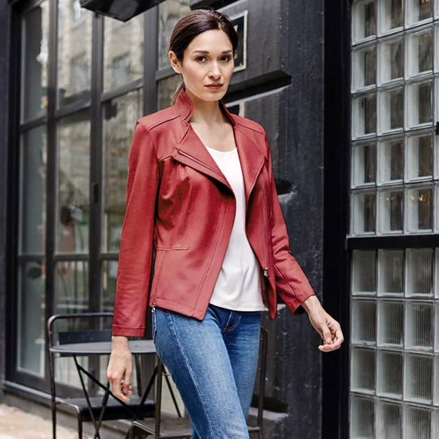 Liquid Leather™ Signature Jacket - Ruby - Clara SunWoo