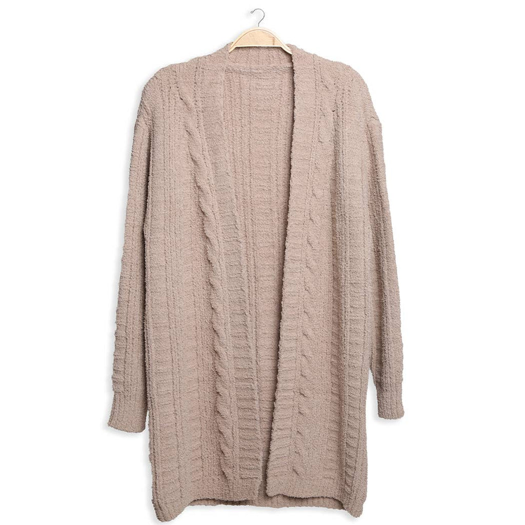 Luxury Soft Cardigan: Beige - One Size