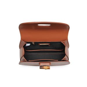 Allison - Bamboo Top Handle Crossbody: Black