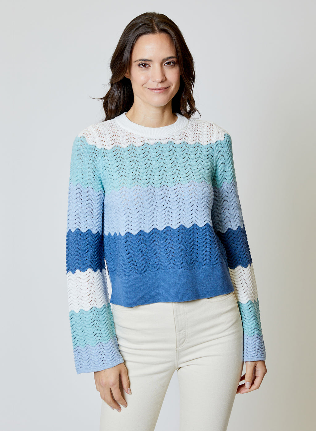 Sky Blue Combo Sweater