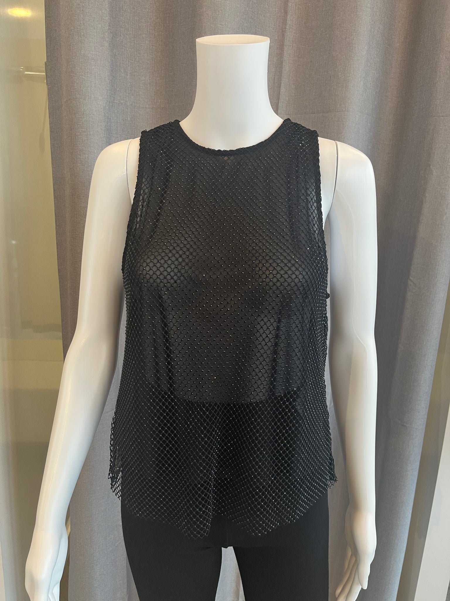 Sleeveless Mesh Top