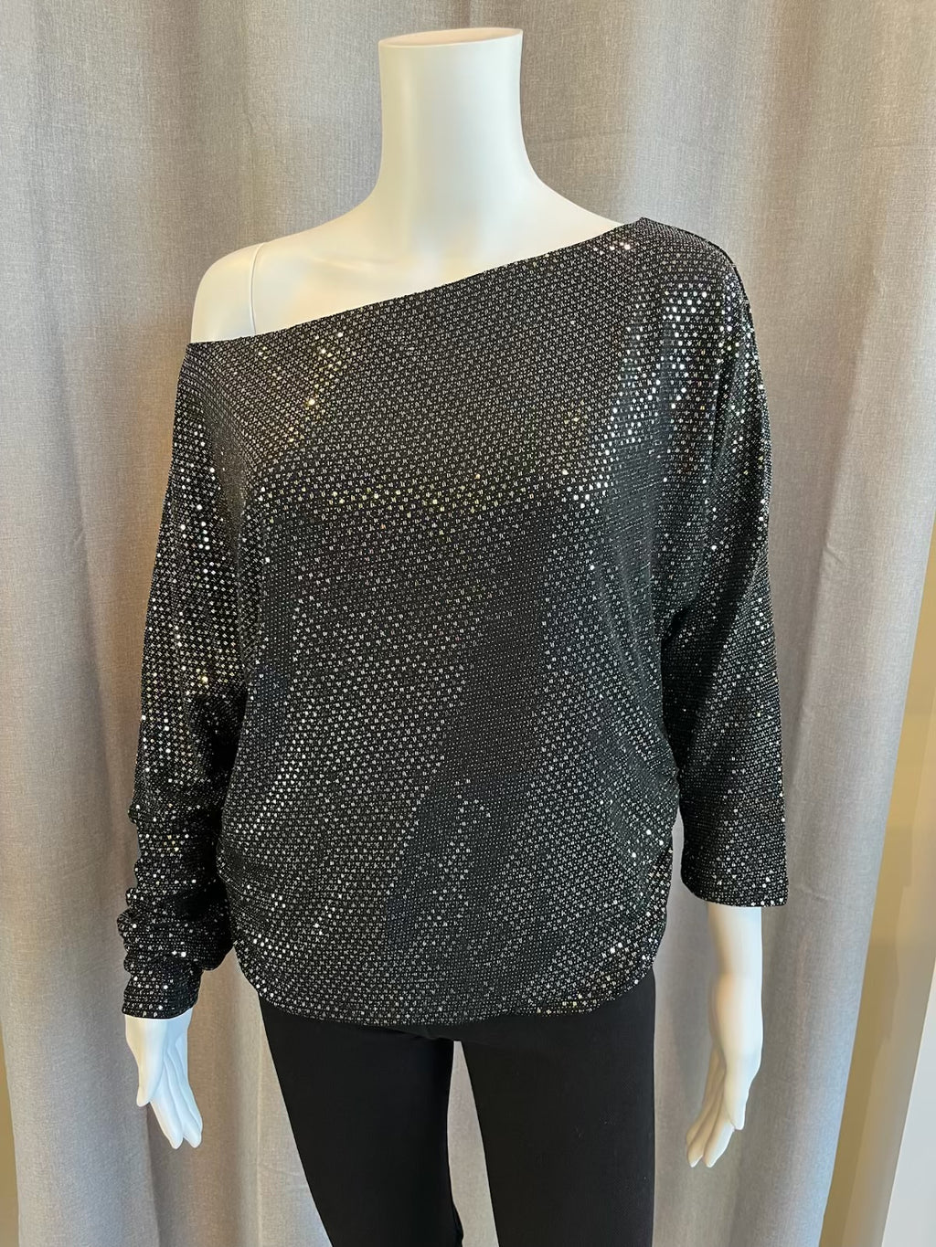 Festive Sparkle Top - Black