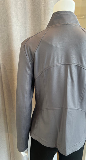 Liquid Leather Signature Jacket - Grey - Clara SunWoo