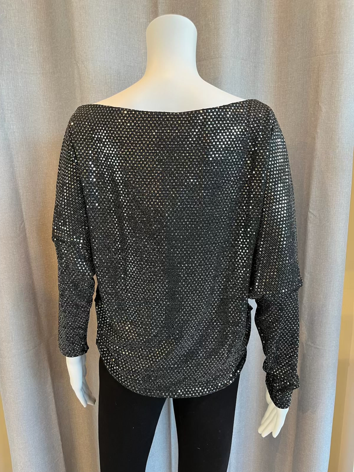 Festive Sparkle Top - Black