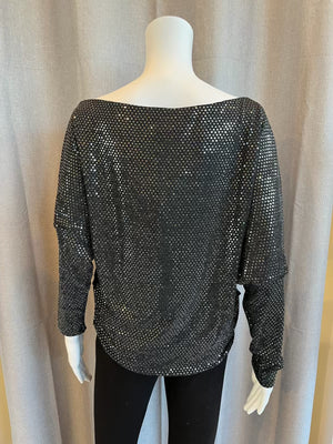 Festive Sparkle Top - Black