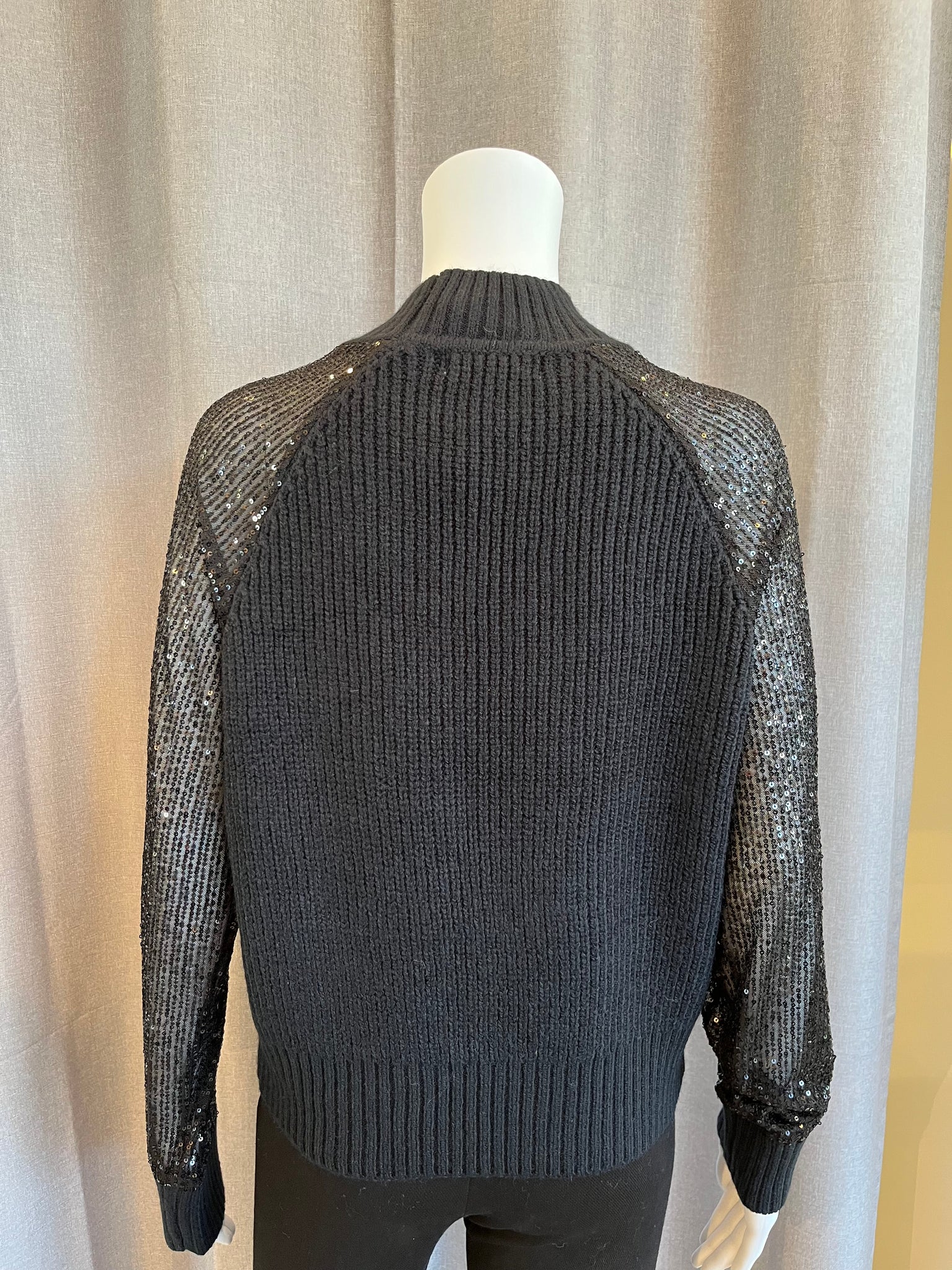 Sequin Sleeve Sweater