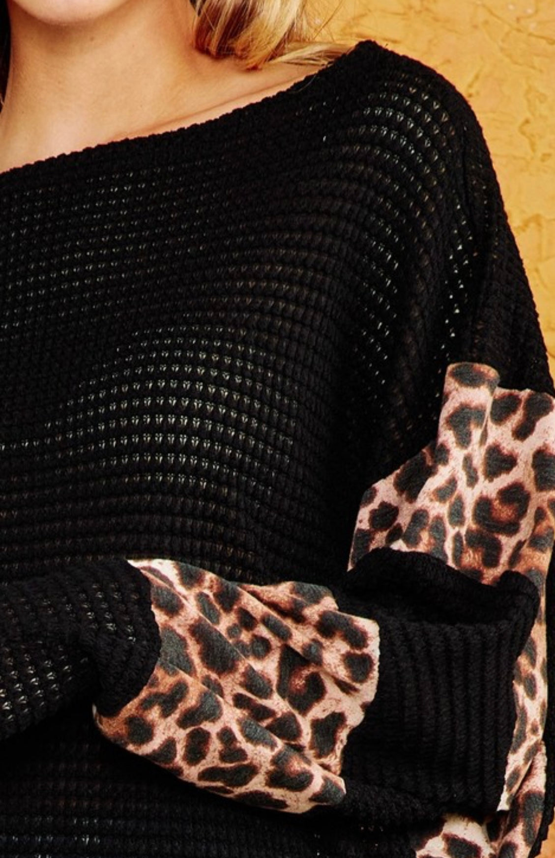 The Mia Leopard Sleeve Top