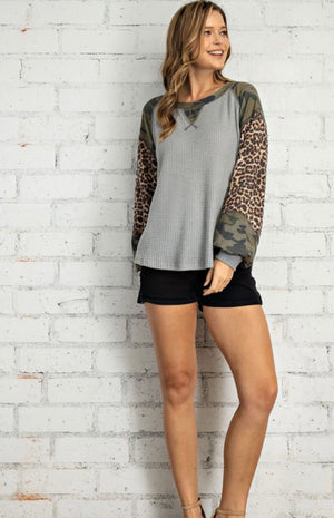 The Kelly Camo Top