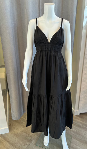 Black Cotton Maxi Dress