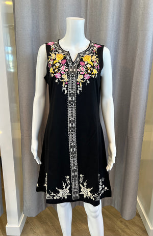 Black Embroidered Dress