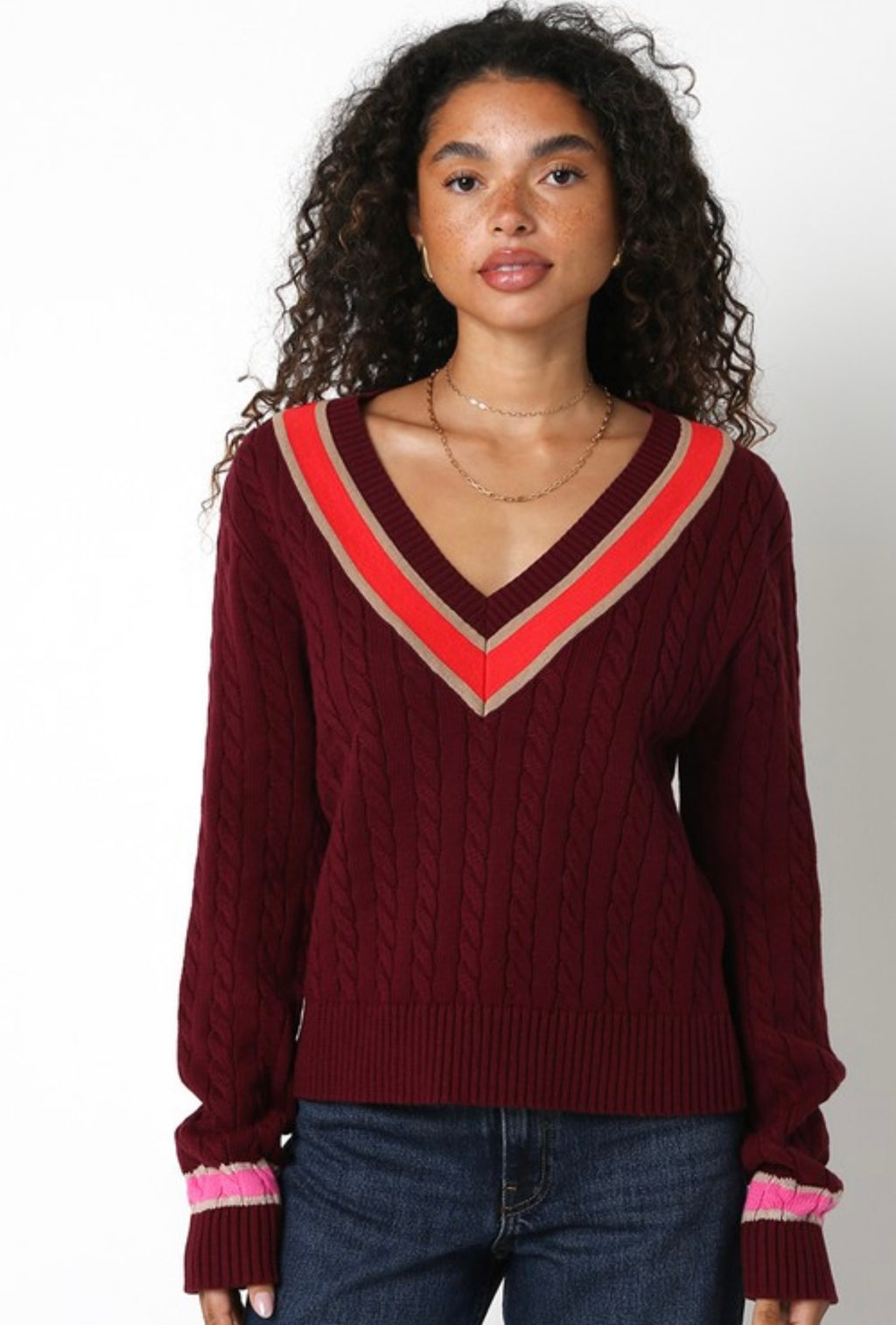 Stephanie Sweater - Crimson Red