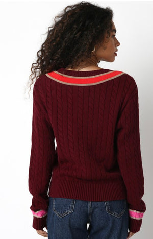 Stephanie Sweater - Crimson Red