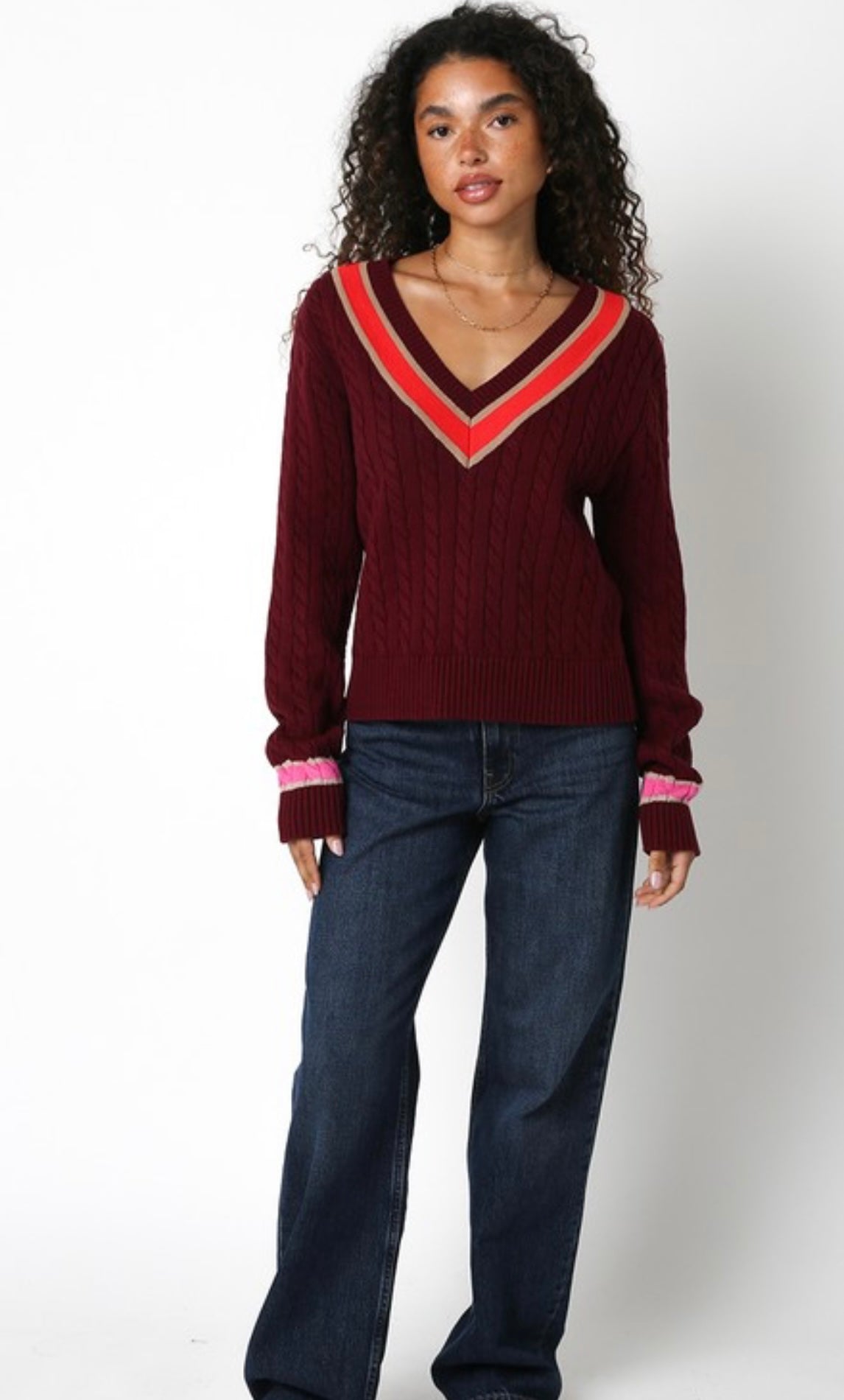 Stephanie Sweater - Crimson Red