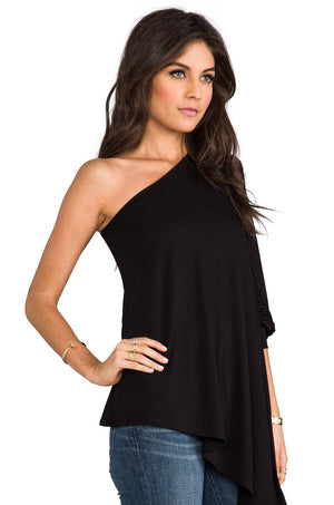 PONCHO TOP (BLACK)- VaVa