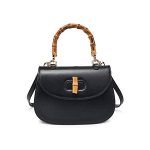 Allison - Bamboo Top Handle Crossbody: Black