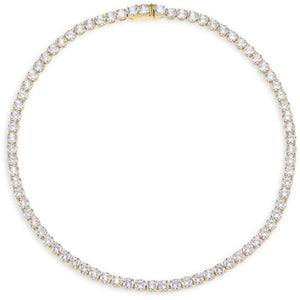 Karla Tennis Necklace: Gold / 18