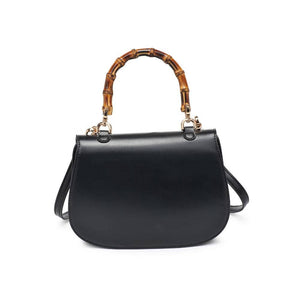 Allison - Bamboo Top Handle Crossbody: Black