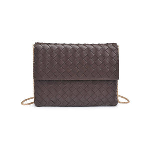 Ivy Woven Clutch: Espresso