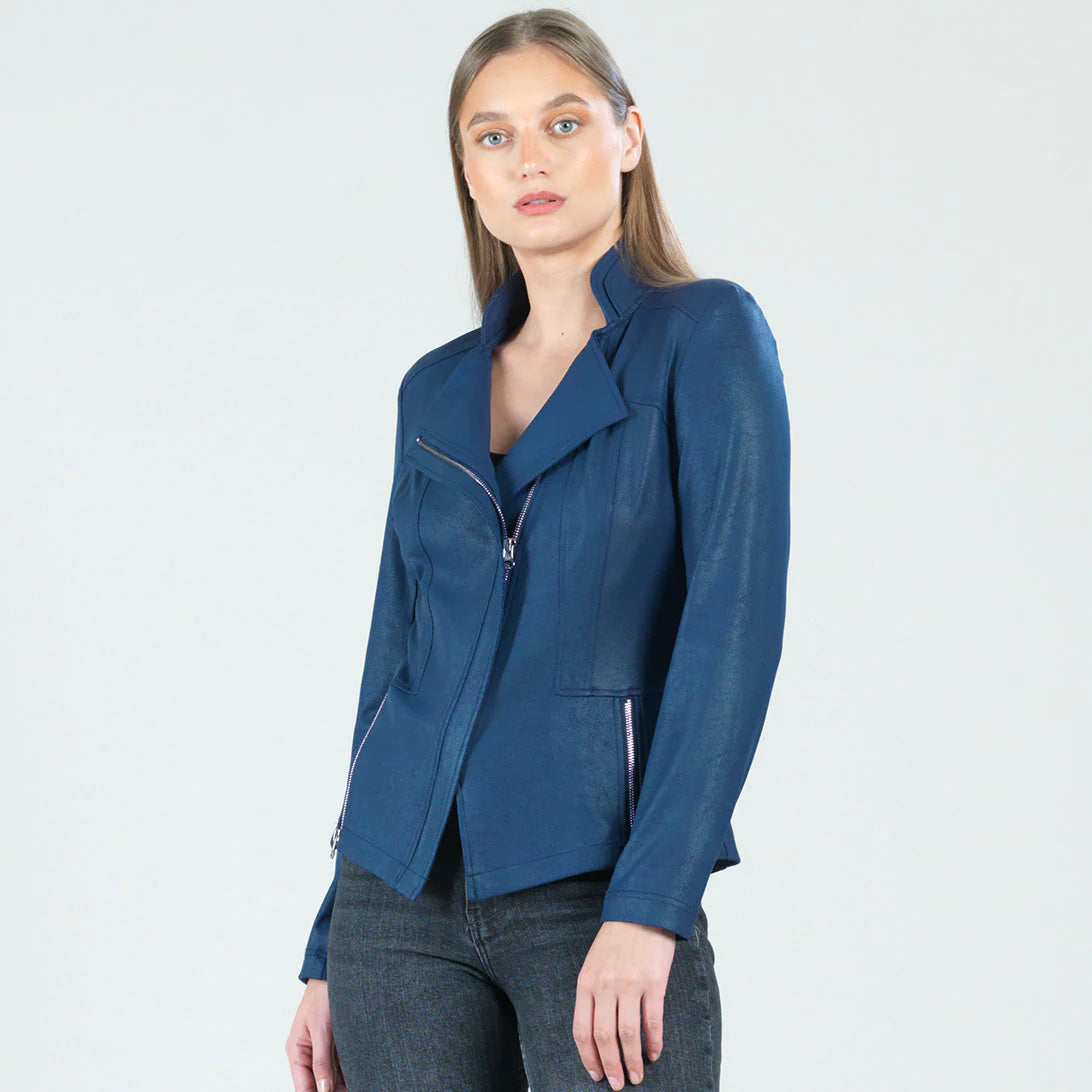 Liquid Leather Clara Sunwoo Jacket - Navy