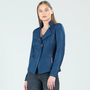 Liquid Leather Clara Sunwoo Jacket - Navy