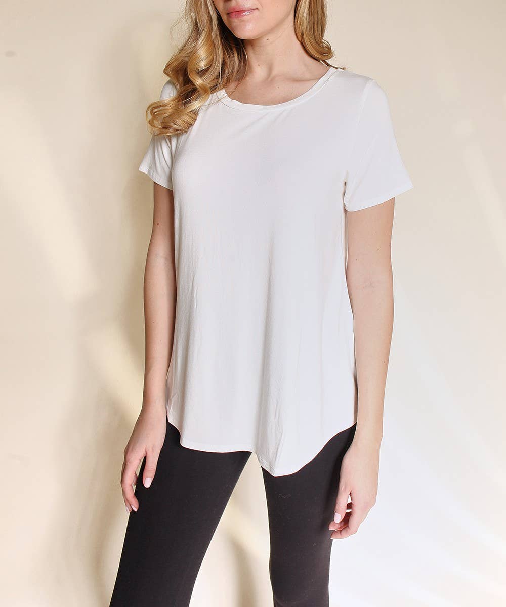 BAMBOO RELAX FIT CLASSIC TOP: L / IVORY
